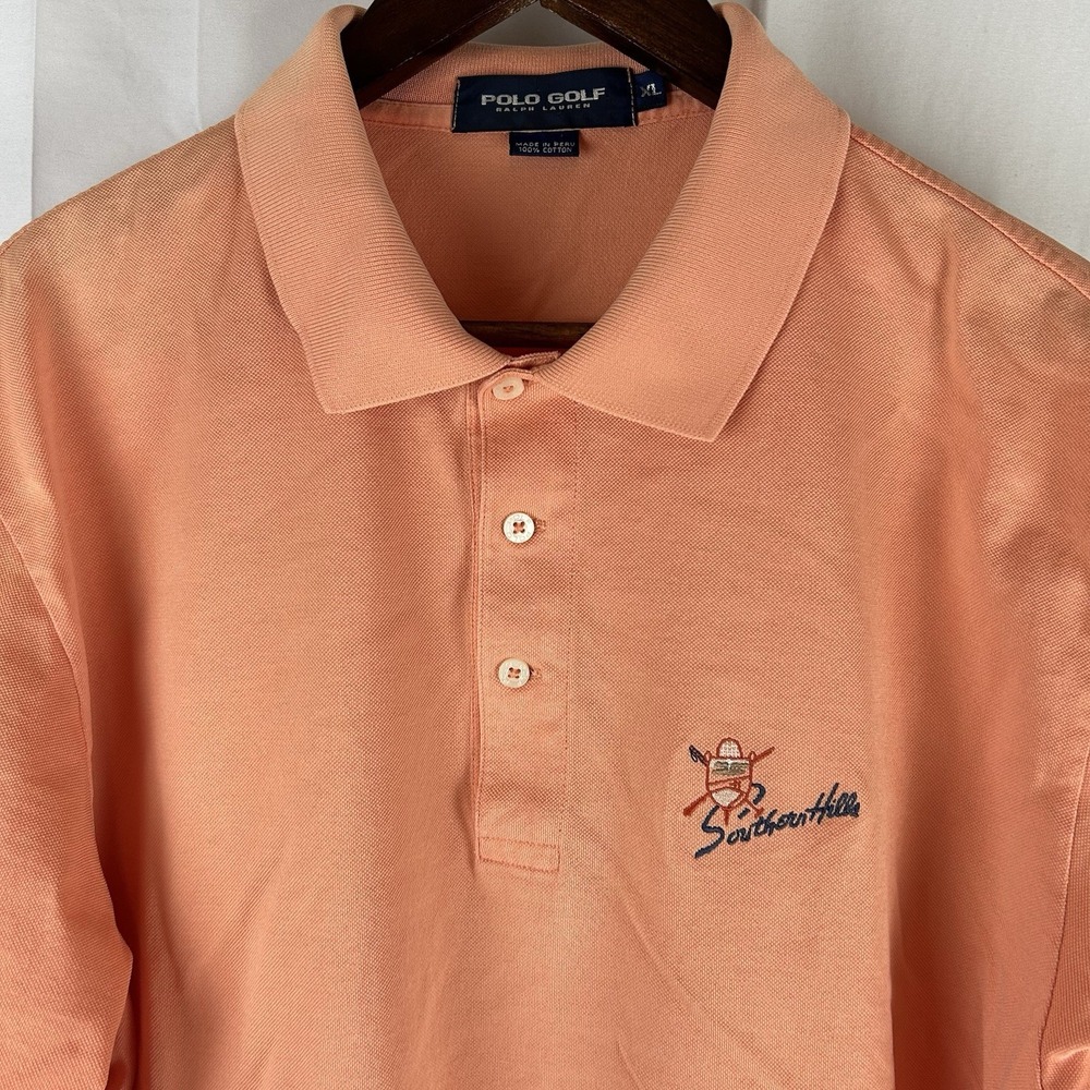 Polo Golf Ralph Lauren Mens XL Orange Polo Southern Hills *Sun Fade - Picture 3 of 10